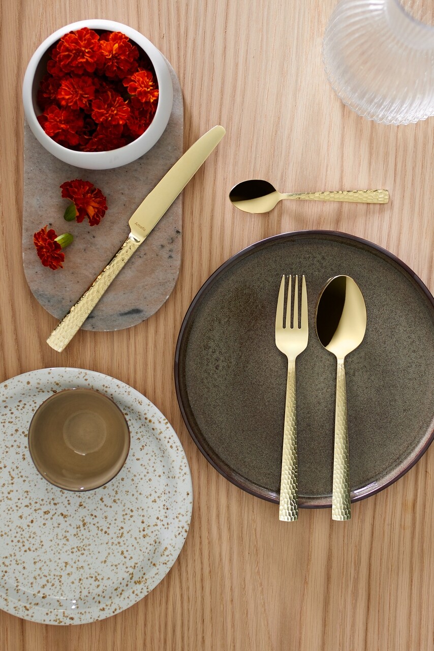 Set tacamuri pentru 6 persoane, 24 piese, Amefa, Felicity Champagne, inox - imagine 4